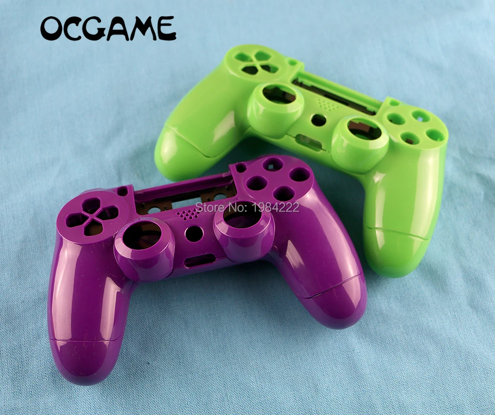 

OCGAME 12sets/lot Full Housing Shell with Buttons Mod Kits for PS4 Controller Solid Pink JDM-010 JDM-011
