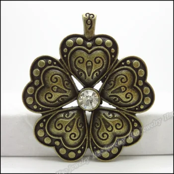 

5pcs Vintage Charms Flower Pendant Antique bronze Fit Bracelets Necklace DIY Metal Jewelry Making