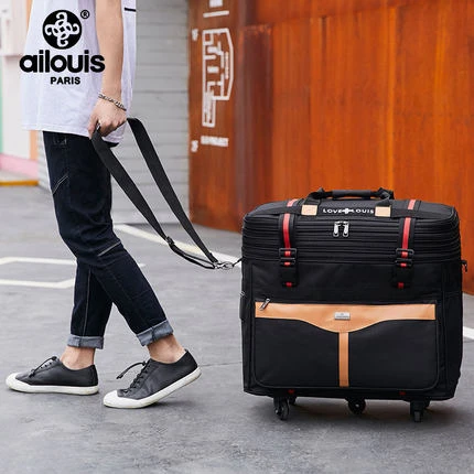 Travel Bolsa de de gran volumen, maleta con ruedas, Oxford, para el extranjero|De - AliExpress