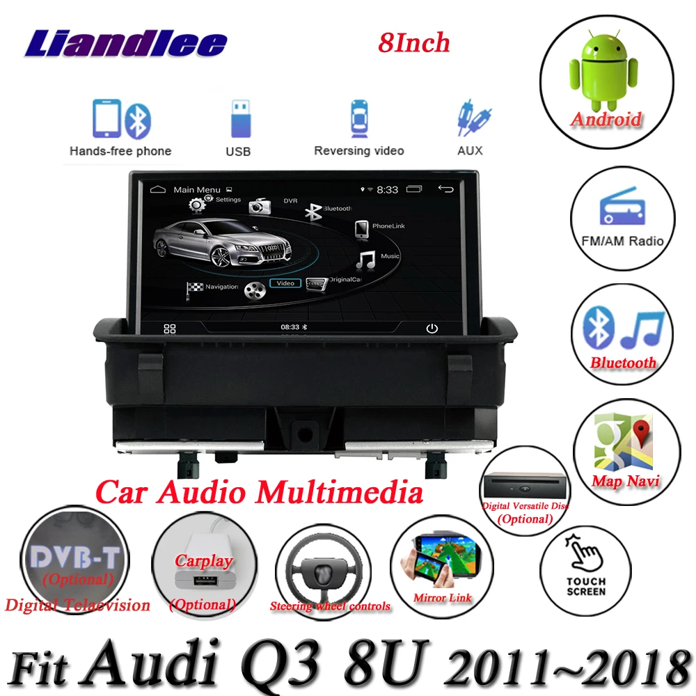 Best Liandlee Car Android System For Audi Q3 8U 2011~2018 With AUX Radio TV BT CD DVD Player GPS Navi Navigation BT Screen Multimedia 2