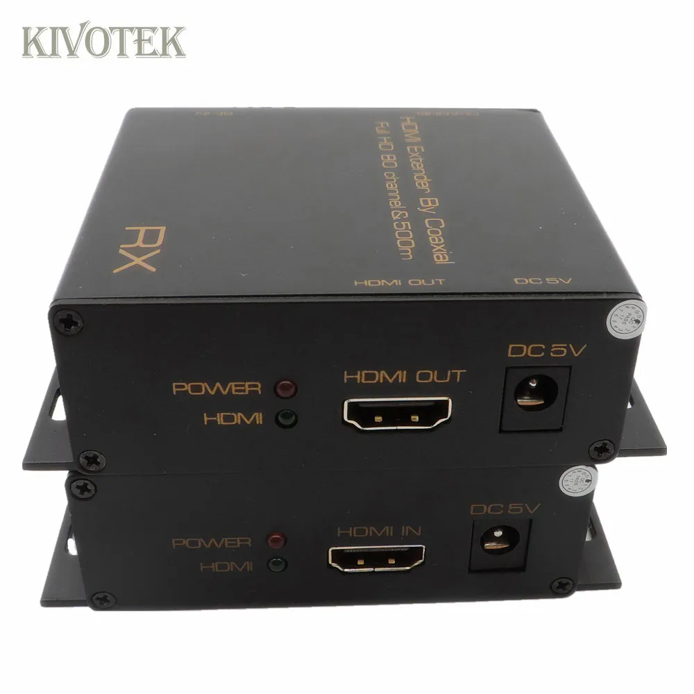 HDMI Extender Sender/Trasmitter Receiver Adapter 500m RF Coaxial Cable Connector,80 Channel,NTXs to NRXs For CCTV Free Shipping