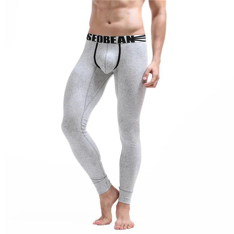 Male Thicken Elastic Warm Cotton Trousers Men Thermal Underwear Autumn