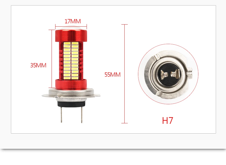 Aileo H7 светодиодный лампы Супер яркий 4014 чип 106 SMD Противотуманные фары автомобиля 12V 24V 3000K 6000K белый/желтый/синий/красный