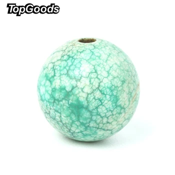 

TopGoods Natural Agate Beads Cyan Vintage Loose Gemstone Beads Crackle Frost Carnelian 8mm Strand 15" For Stone Jewelry Making