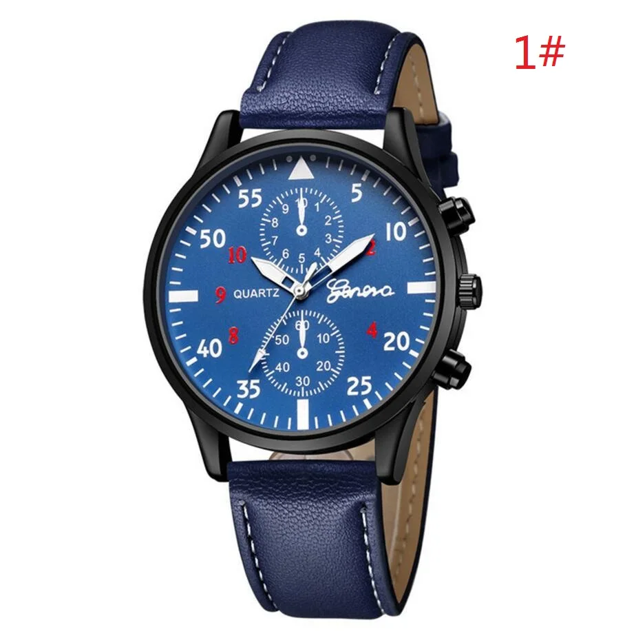 Precio barato Ginebra Reloj Hombres Relojes Banda de cuero Relojes de  cuarzo Hombres Relojes deportivos Hodinky Hombre Relogio masculino Montre  Homme