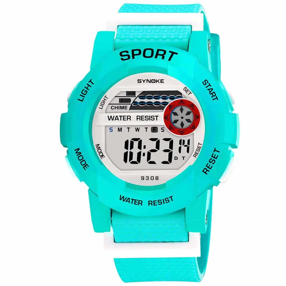 Новый список, часы детские Студенческие спортивные электронные часы модные девушки цифровые часы светящиеся водонепроницаемые montre garcon