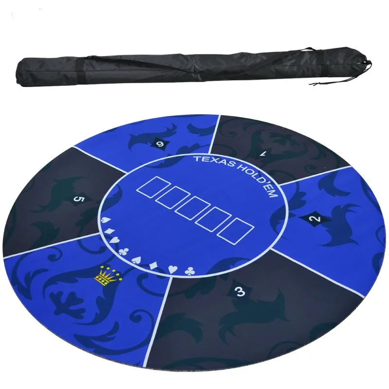  Texas Hold'em Poker Mat 1.2*1.2m round table flower pattern rubber gaming mat