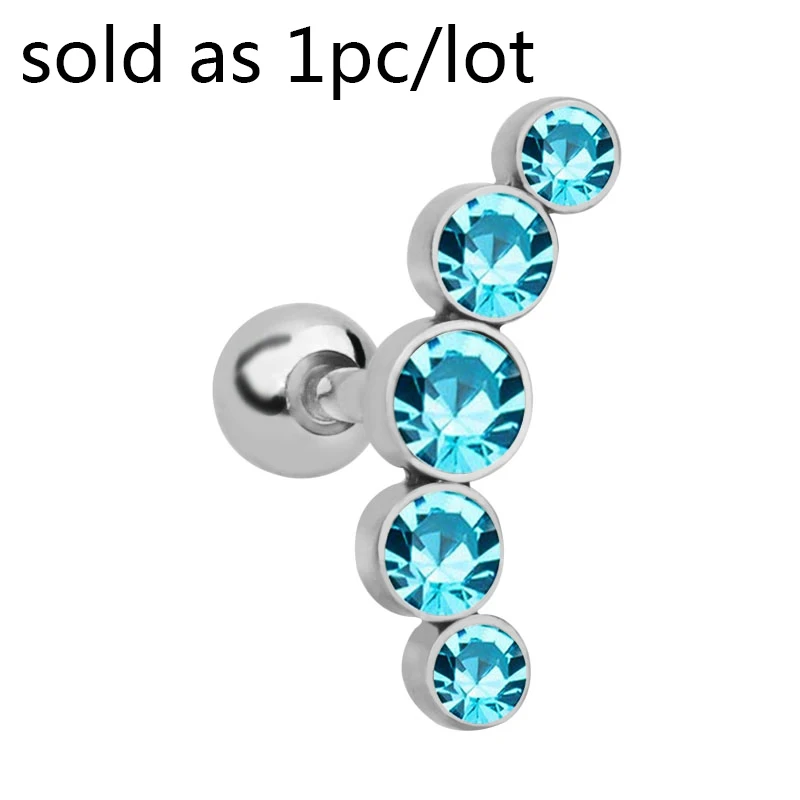 1PC Colorful Lip Stud Ring Steel Ear Tragus Cartilage Piercing Oreja Earring Ear Stud Flower Helix Sexy Body Piercing Jewelry 