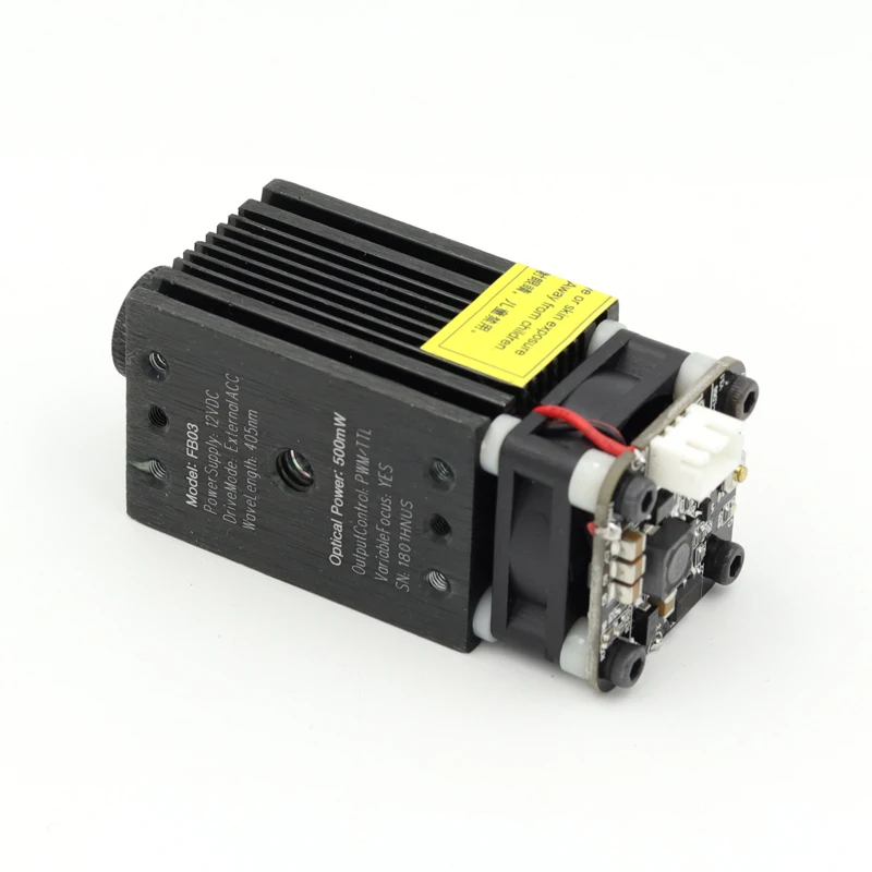 Лазерный модуль GKTOOLS 500 МВт 405нм 12 В синий 2 54 3 P TTL/PWM модулятор для DIY лазерный