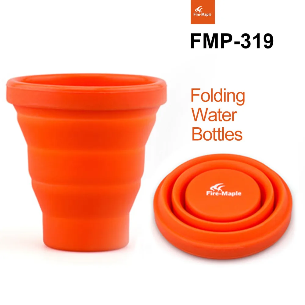 

Free Shipping Camping Silicon Folding Mug Portable Outdoor Camping Tableware Cup Bottle Fire Maple FMP-319 200ml 44g