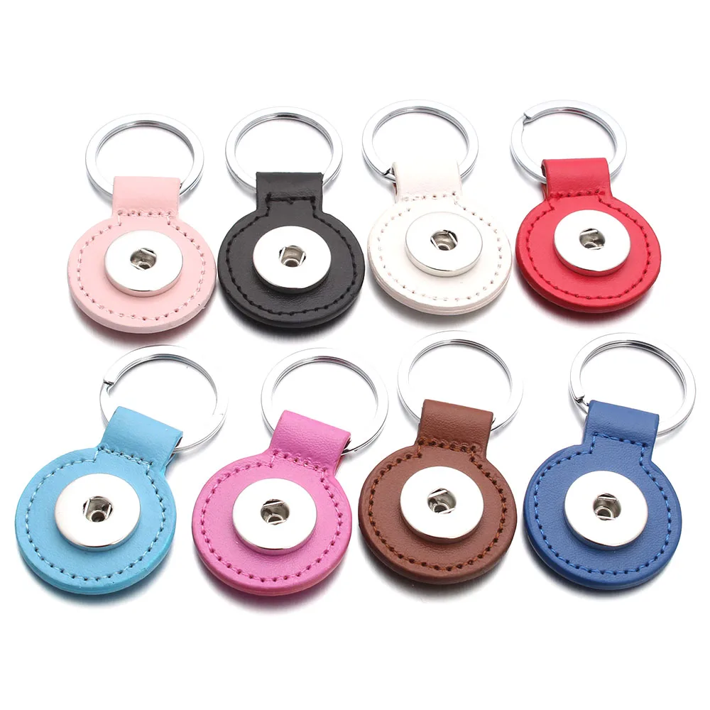 

New Fashion 8 Color Snap Key Chain For Keyring Women Gifts Girl Keychain Bag Pendant Fit 18/20mm Snap Button Jewelry