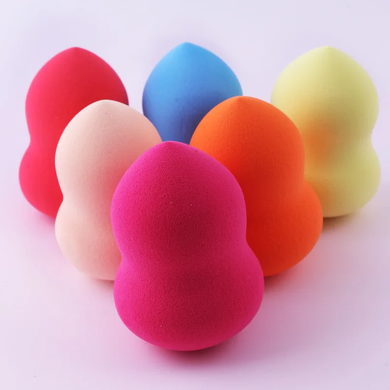 

1 Pcs Cosmetic Puff Powder Puff Gourd Drop Shape Makeup Cosmetic Puff Powder Beauty Face Care Tools Gourd-drop Shape 10 Colors