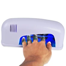 1Pcs UV Nail Gel Lamp 9W 220V Nail Tools Dryer For Curing Nails Arts With 1PCS 365nm UV Bulb + EU Plug