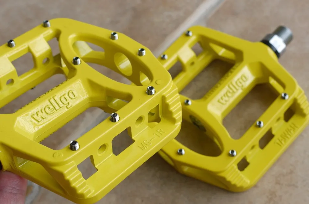 YELLOW New WELLGO MG-1 MG1 Magnesium Bike Fixed Gear Pedal MTB /& BMX PEDALS