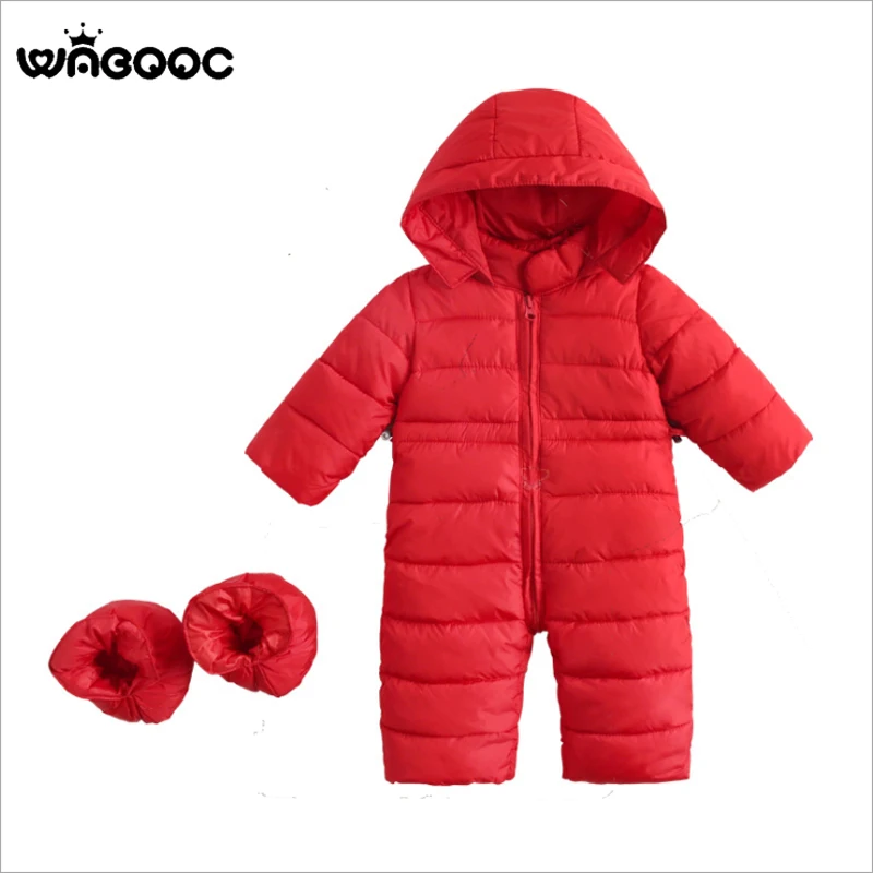 

WABOOC Baby Infant Down Cotton Romper 2018 Autumn Winter New Children Climbing Clothes Baby Clothes