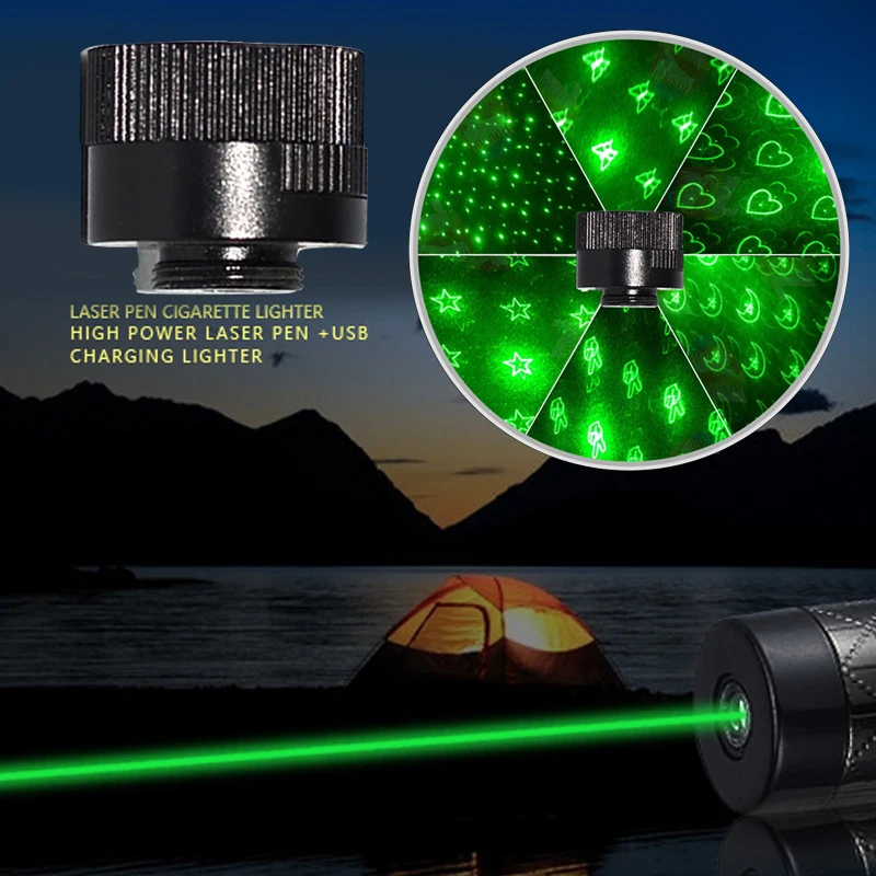 

Laser Refraction Head Portable Laser 303 6 in 1 Bright Beam Pictures Showing Laser Pointer Caps Laser Converter Head