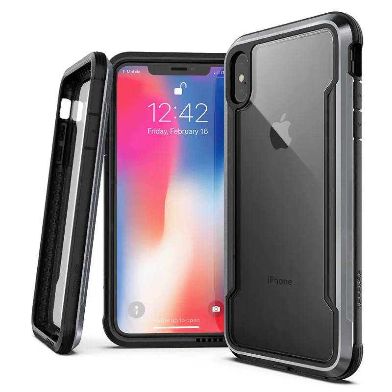 X-Doria Defense Shield чехол для телефона для iPhone XR XS Max военный класс падение протестированный чехол Coque для iPhone X XS Max Алюминиевый Чехол