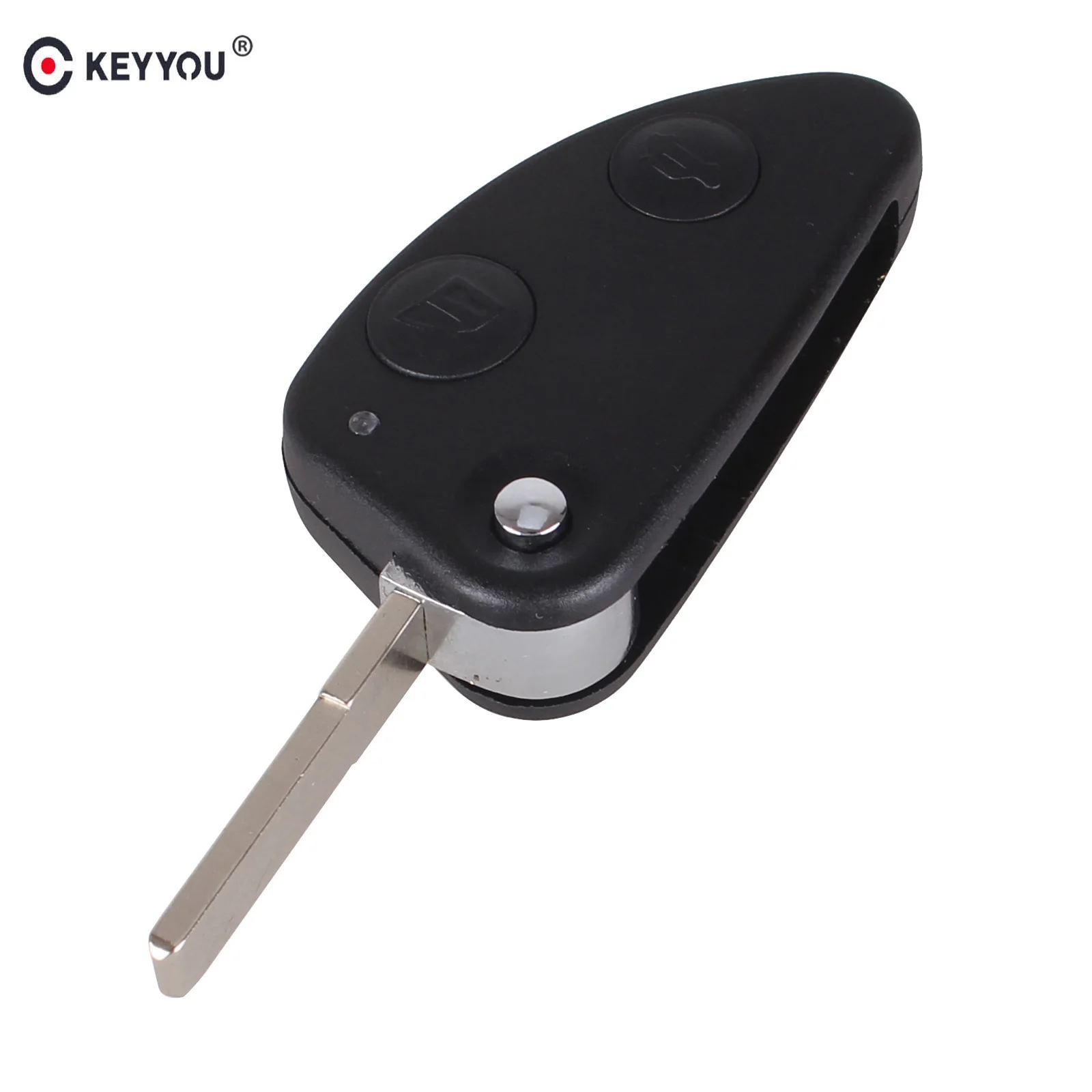 KEYYOU 2 Button Flip Fob Folding Car Key Shell Case for font b Alfa b font