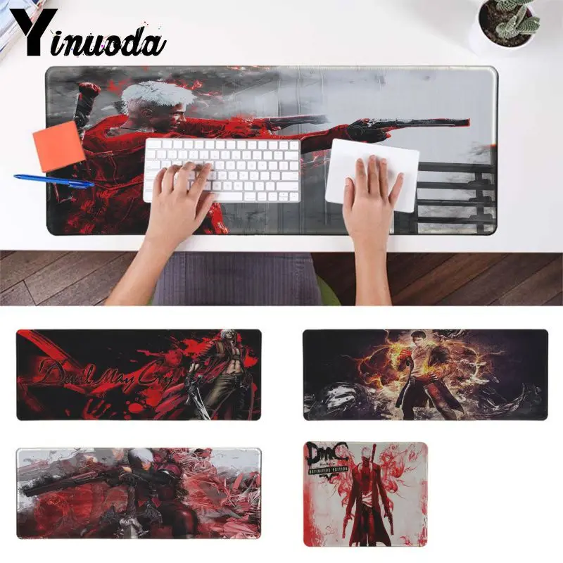 

Yinuoda Custom Skin Devil May Cry Keyboards Mat Rubber Gaming mousepad Desk Mat Pattern Soft Accessories mousepad gamer play mat