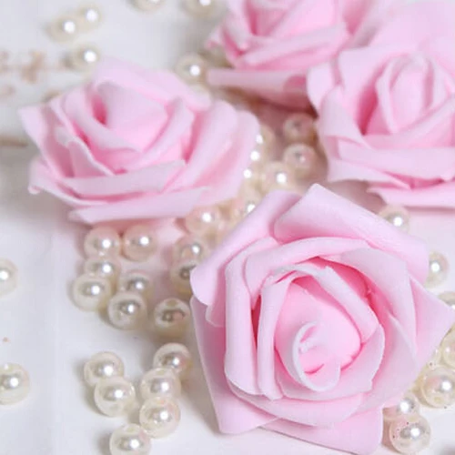 

Boutique 100PCS Foam Rose Flower Bud Wedding Party Decorations Artificial Flower Diy Craft Light Pink