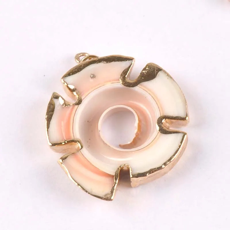 20-30mm-Natural-wheel-gear-pattern-Shell-Gold-Plated-for-DIY-handmade-pendant-SeaShells-Home-decoration