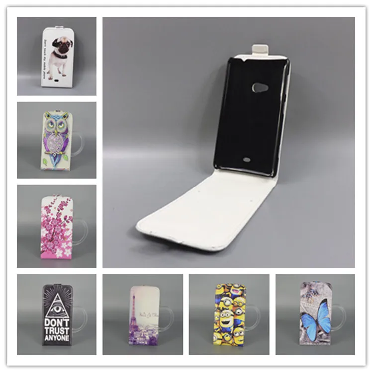 Для Nokia 625 N625 NOKIA LUMIA 625H с милым рисунком Вертикальный флип чехол открытая/вверх