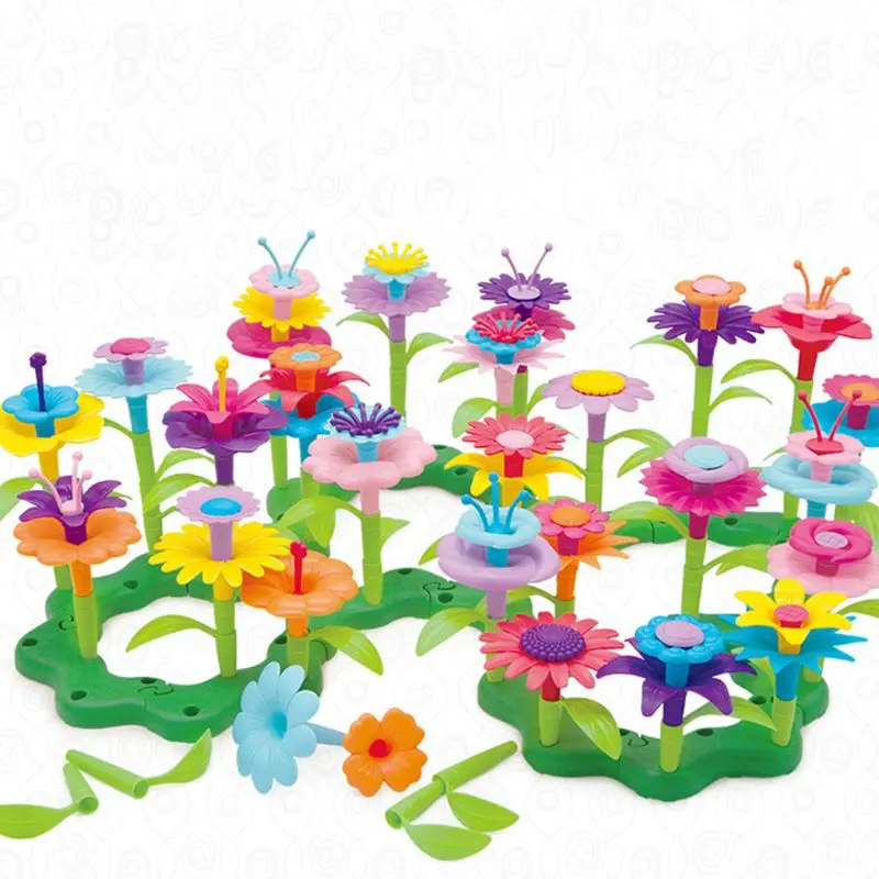 

Children's toys set in garden world