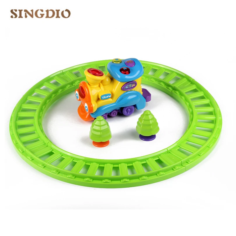 

Baby Railway Engine Music Toy Locomotive Toy Music Keyboard Instrument Light Source Baby Playing Musical Instrument For Children