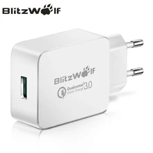 BlitzWolf BW-S5 18 Вт ЕС Plug Quick Charge 3,0 Путешествия стены зарядное устройство мобильного телефона универсальный адаптер для Micro Тип usb C для iPhone