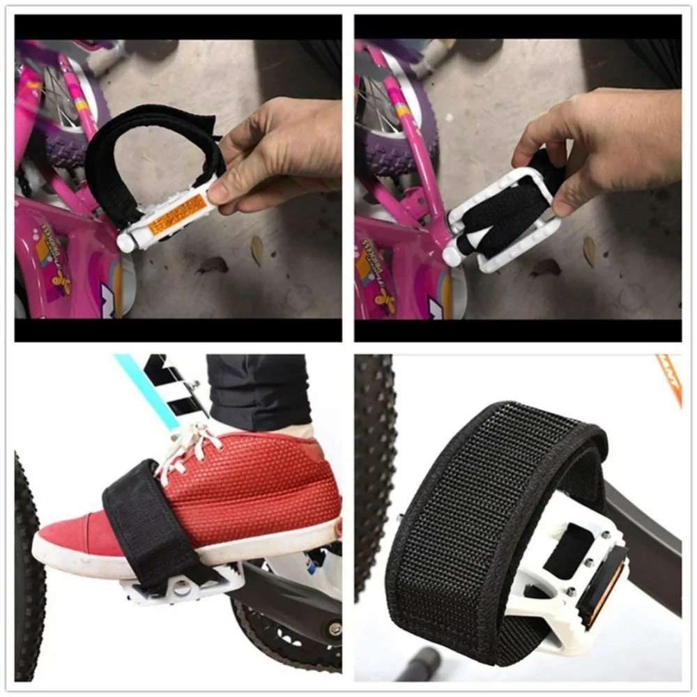 Горячее предложение! Распродажа! 1 шт. нейлоновые фиеты Pedaal Met Teen Clip Riem Fiets Pedaal Riem Gesp Fiets Vaste Dekking Rn