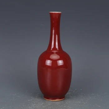 

Antique QingDynasty porcelain vase,Red bottle,Hand-painted crafts,Collection&Adornment,Free shipping