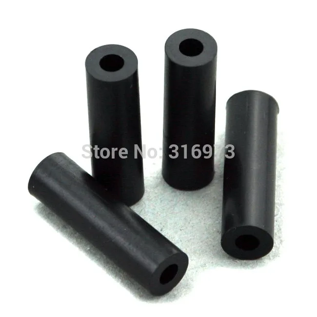 100PCS 10mm Black Nylon Round Spacer Plastic. OD 7mm Not Threaded ID 3.2mm for M3 Screws