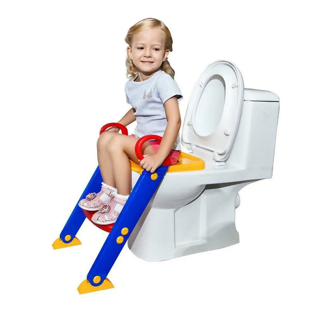 

Baby Potty Training Seat with Adjustable Ladder Children's Potty Baby Toilet Trainer Infant Toilet Training Folding Seat Chair