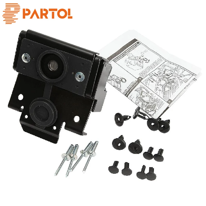

Partol Grille Hood Lock Kit Front Engine Compartment Hood Cover Anti-Theft Assembly Hood Lock Kit for Jeep Wrangler JK 2007-2017