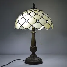 12 дюймов настольная лампа Тиффани море бусины из прозрачного стекла цветное Стекло прикроватная лампа E27 110-240V