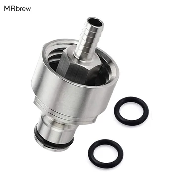 

Stainless Steel Carbonation Cap w/ 5/16" Barb, Ball Lock Type, fit soft drink PET bottles, Homebrew Kegging