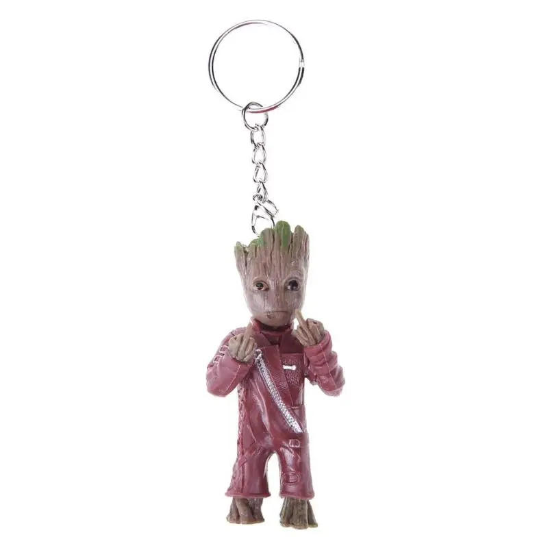 Baby Groot Tree Man Grootted фигурка брелок Подвеска двери автомобиля брелок игрушки на цепочке для ключей вечерние подарки