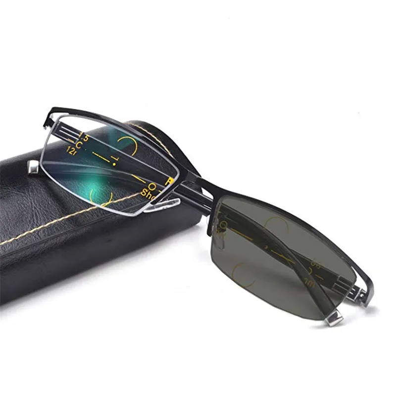 MINCL/Sun Photochromic Reading Men adjustable vision With Multifocal Diopter Progressive glasses lentes FML | Аксессуары для