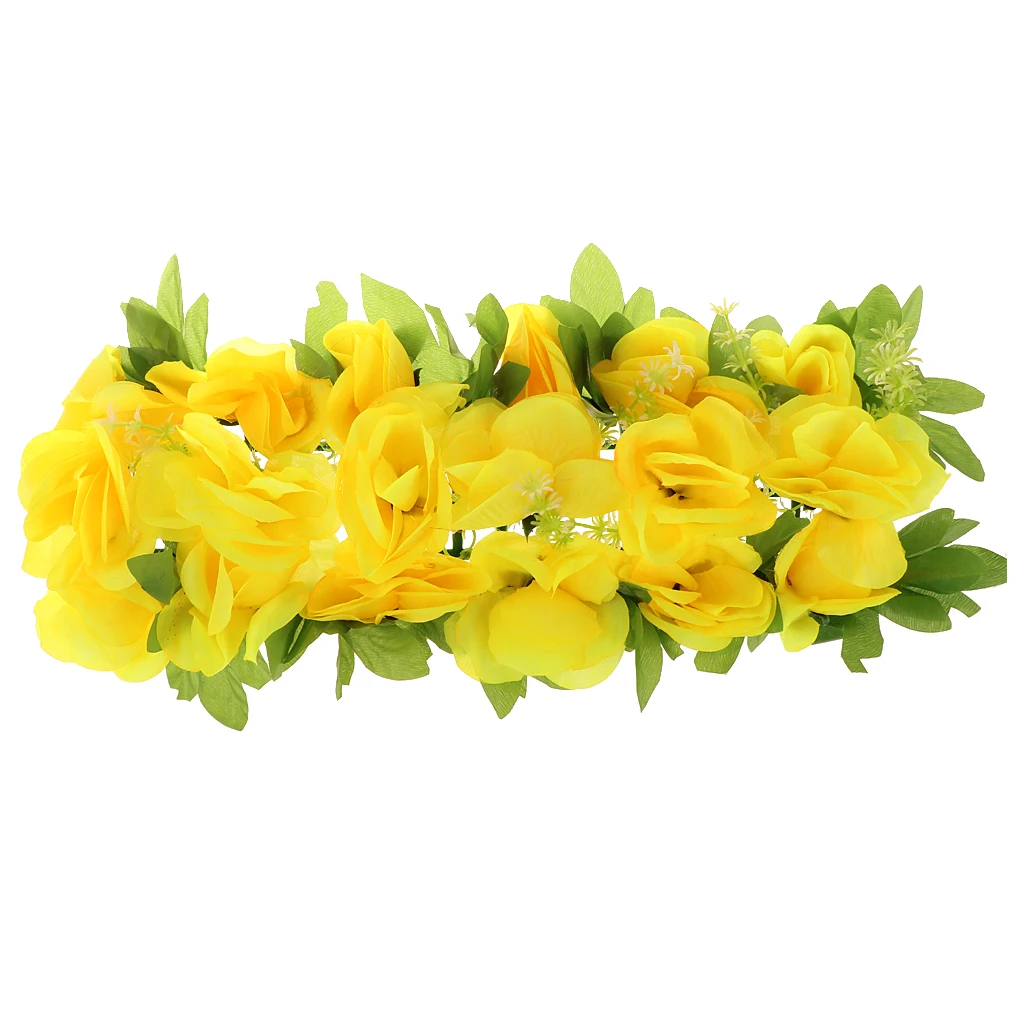 MagiDeal Artificial Silk Rose Flower Wall Panel Archway Main Road Pillar Wedding Funeral Venue Decor