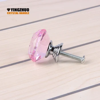 

30mm 10pcs Diamond Furniture Handle K9 Crystal Glass Dresser Drawer Knobs Pull Handles Kitchen Cabinet Cupboard Pulls Hardware
