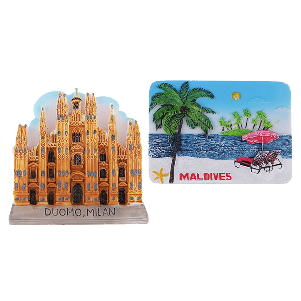 2x Resin Fridge Magnet Refrigerator Stickers Home Decoration