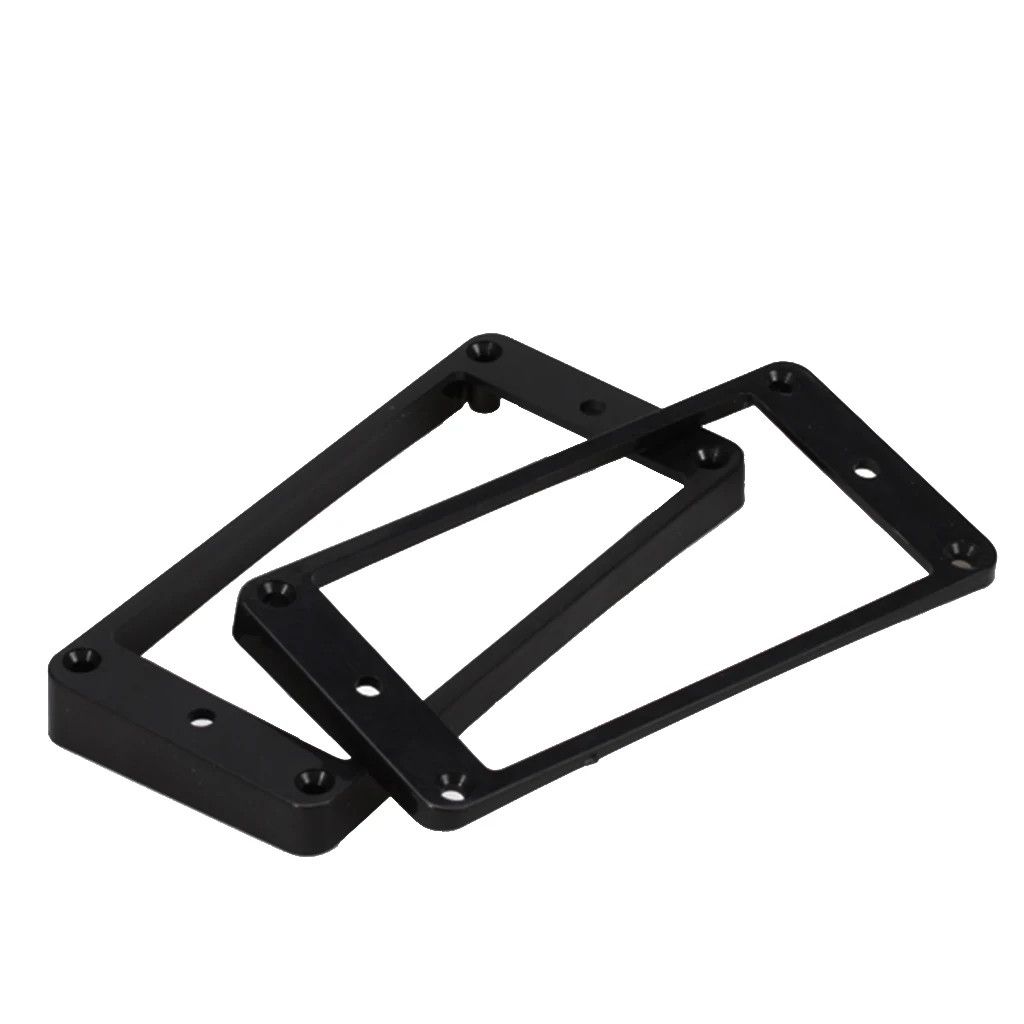 A Pair of  Black Curved Neck&Bridge Humbucker Pickup Frame Mounting Rings for LP Guitar Parts Accessories