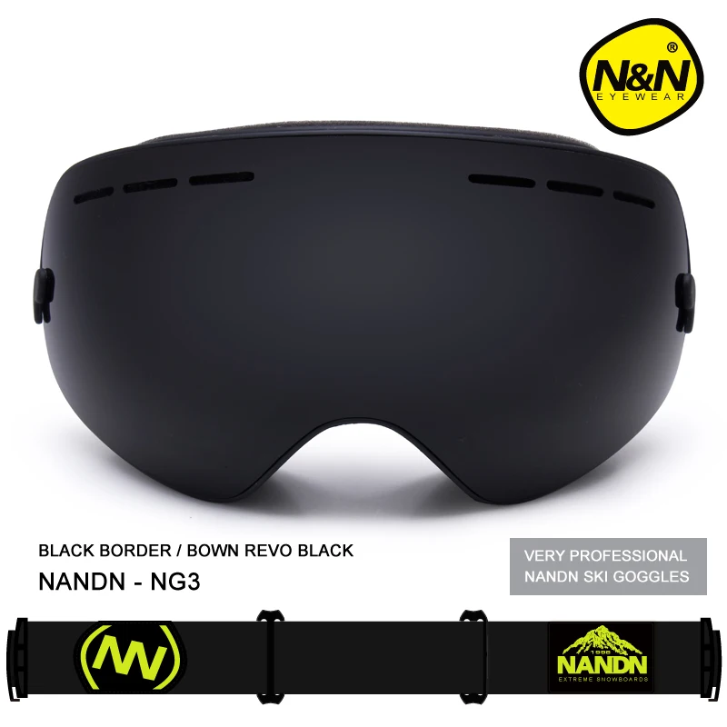 NANDN Men Women Snowboard Sports font b Ski b font Goggles Double Lens Anti fog Professional