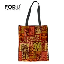 FORUDESIGNS Moku Malihini узор льняной мешок для покупок для женщин многоразовые продуктовые сумки для покупок Bolsas Feminina сумки