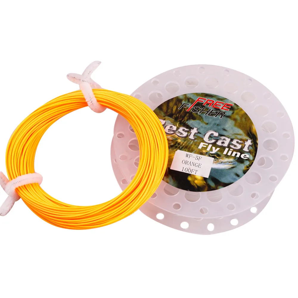 FreeFisher Fly леска основной линии плавающий Вес вперед WF-5F WF-6F WF-7F WF-8F 100FT