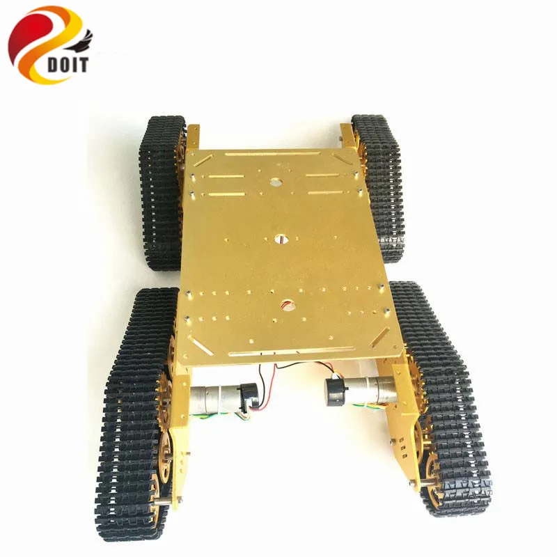 Official DOIT T900 4WD Metal Wall-E Tank Track Caterpillar Chassis 4 Motor Driven DIY Robot Car Chassis RC Toy Crawler Chain Kit