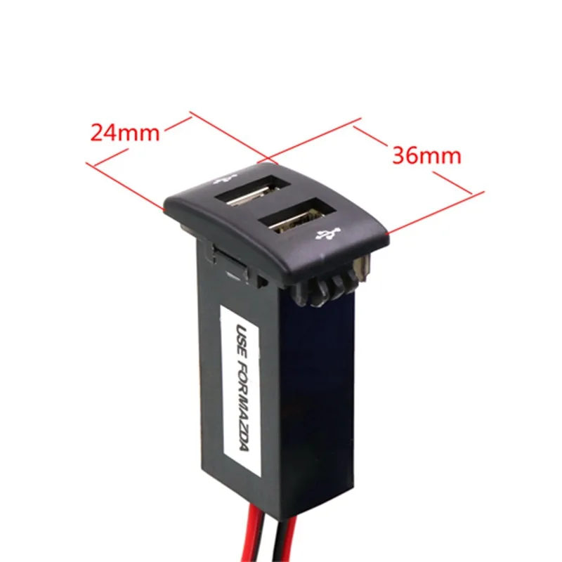 Dual USB Автомобильное зарядное устройство 5 V 2.1a Dual USB интерфейс розетка для смартфона для ipad для iphone применение для Mazda