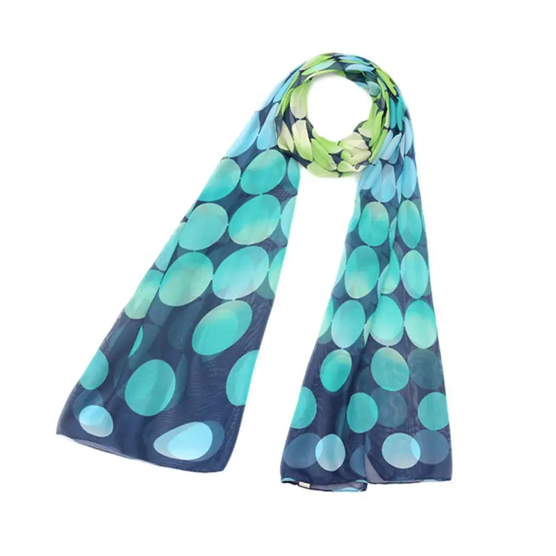 Fashion Women Long Soft Wrap Scarf Ladies Shawl Chiffon Dot handkerchief women's scarves handkerchief hijab scarf 40FE2805