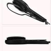 Новинка 2 в 1 выпрямитель для волос щетка керамическая щетка для укладки Горячая расческа выпрямляющие инструменты для волос Выпрямление плоского утюга