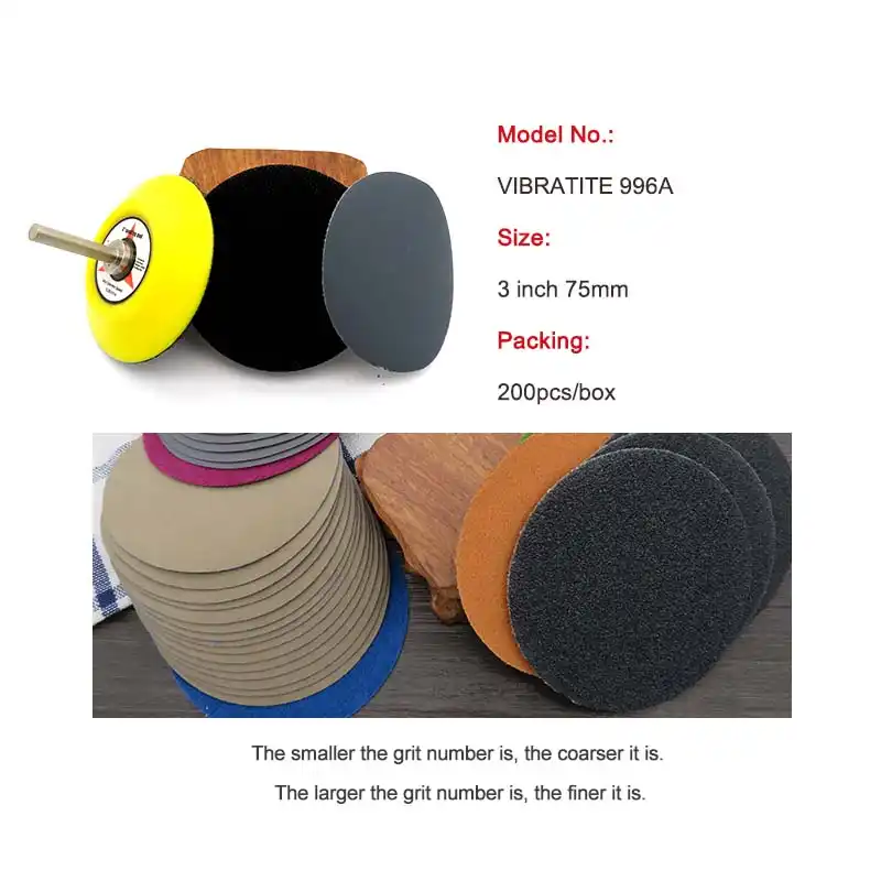 3" 75mm Hook &Loop Abrasive Sanding Discs Wet &Dry Round Sandpaper 60-10000 Grit 